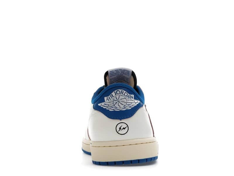 Jordan Air Jordan 1 Retro Low OG SP Fragment x Travis Scott -- Sail / Military Blue —  — view 4