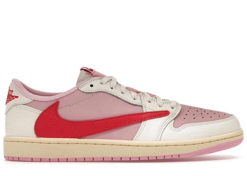 Jordan Air Jordan 1 Retro Low OG SP Travis Scott -- Sail / Tropical Pink